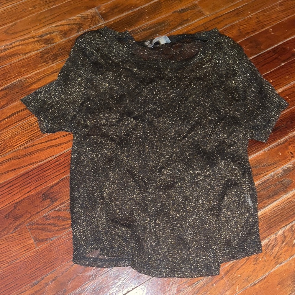 Mesh sparkly crop top